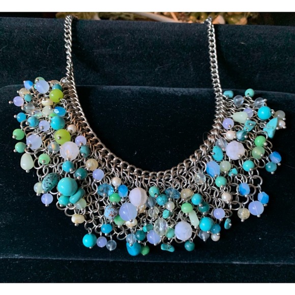 Coldwater Creek Jewelry - Coldwater Creek Turquoise Glass Stone Bead‎ Necklace